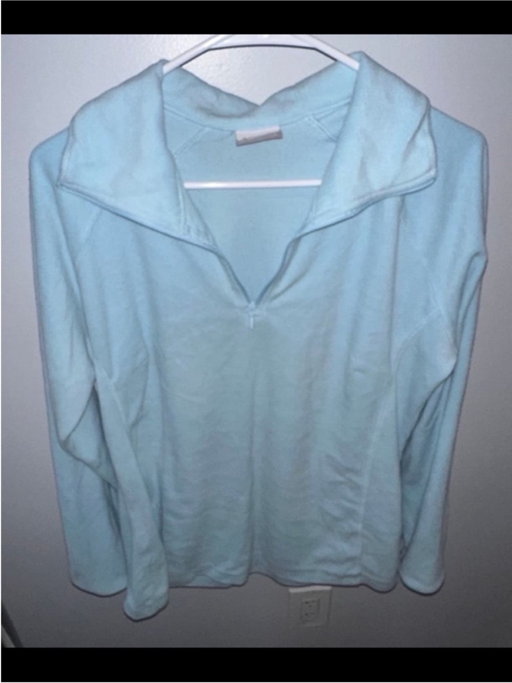 Columbia Light Blue Half-Zip Fleece Pullover